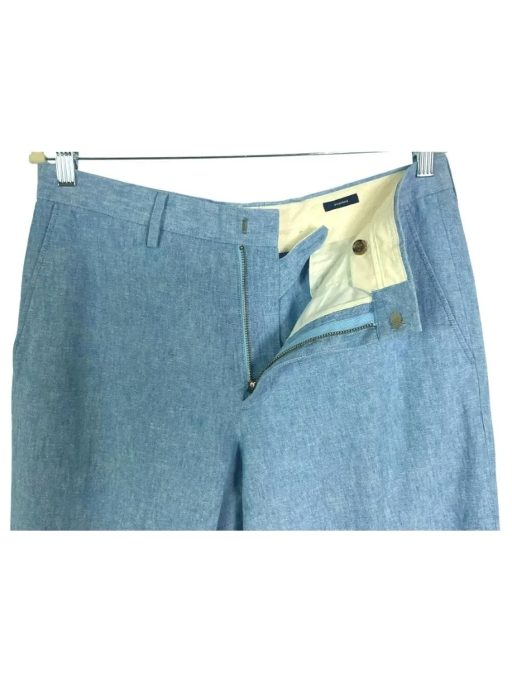 J.Crew Factory Bedford Pants W32 L30 Blue Linen Cotton Chino Pants Style A4131